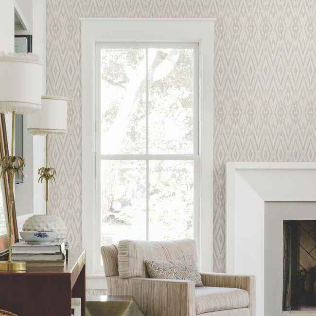 Diamond Marquise Lavender Wallpaper - York Wallcoverings - EV3911 - York Wallcoverings Wallpaper