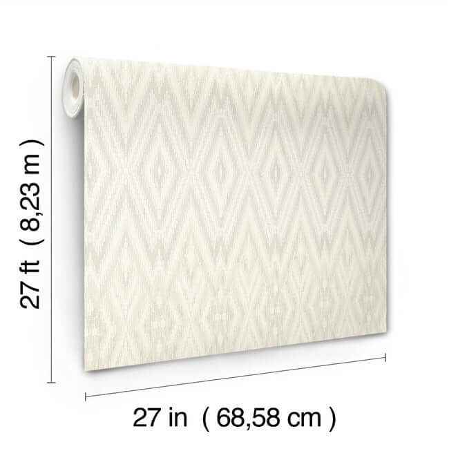 Diamond Marquise Light Neutral Wallpaper - York Wallcoverings - EV3913 - York Wallcoverings Wallpaper