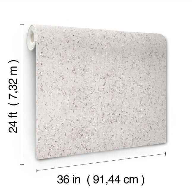 Cork Pale Grey & Silver Wallpaper - York Wallcoverings - EV3901 - York Wallcoverings Wallpaper