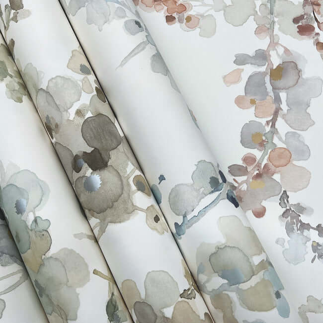 blossom-fling-steel-wallpaper-york-wallcoverings-ev3971 - York Wallcoverings Wallpaper