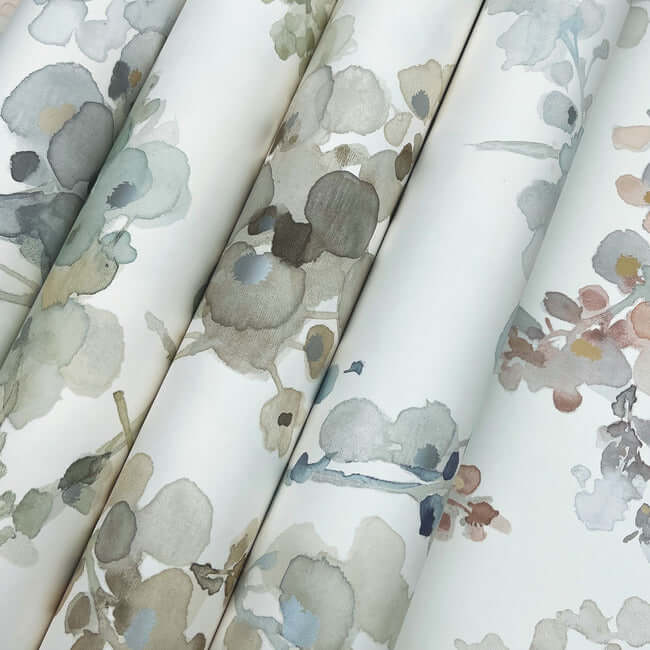 blossom-fling-steel-wallpaper-york-wallcoverings-ev3971 - York Wallcoverings Wallpaper