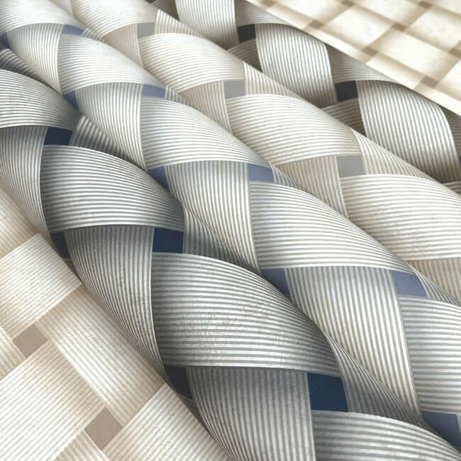 bayside-basket-weave-smokey-blue-wallpaper-york-wallcoverings-ev3968 - York Wallcoverings Wallpaper