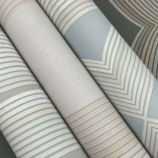 Progression Ogee Light Neutral Wallpaper - York Wallcoverings - EV3983 - York Wallcoverings Wallpaper