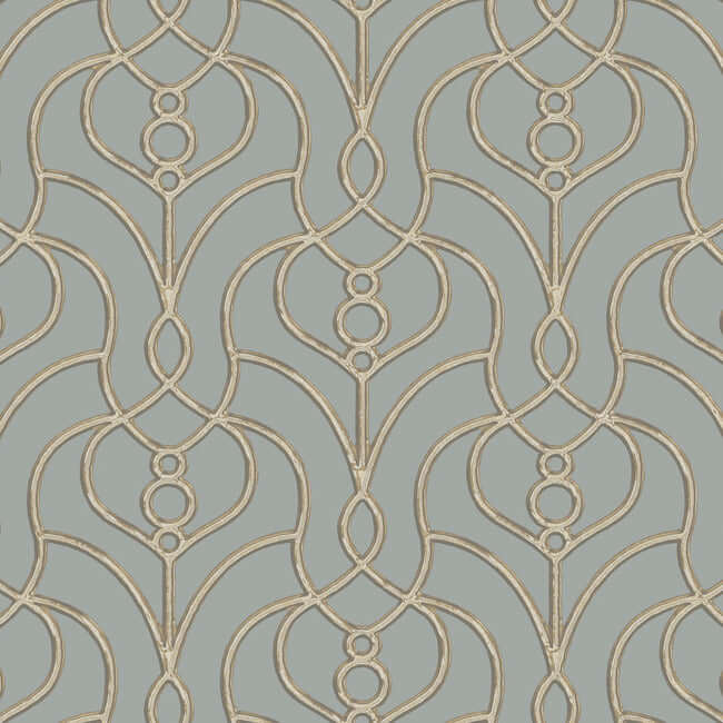 divine-trellis-dusty-blue-wallpaper-york-wallcoverings-ev3948 - York Wallcoverings Wallpaper