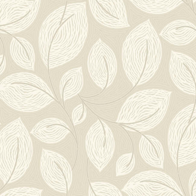 contoured-leaves-sand-wallpaper-york-wallcoverings-ev3923 - York Wallcoverings Wallpaper