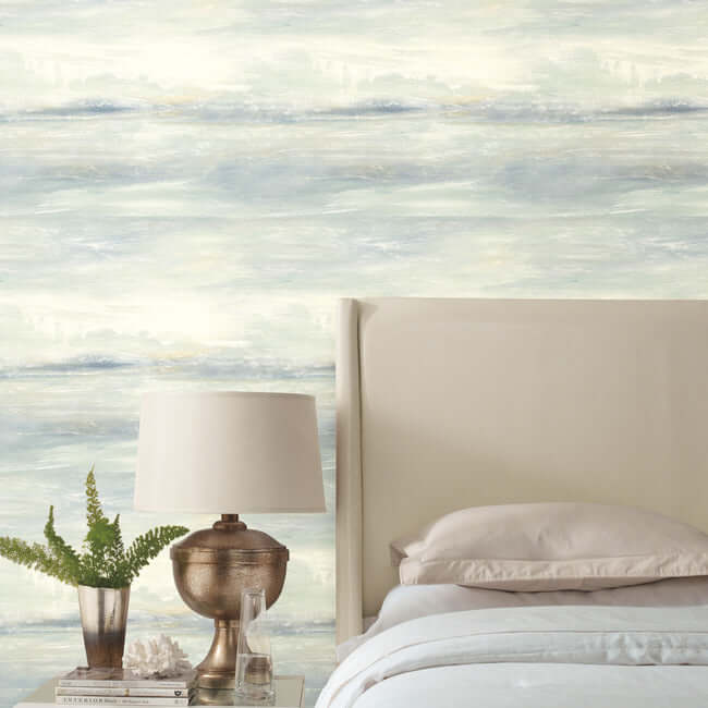 soothing-mists-scenic-blue-oasis-wallpaper-york-wallcoverings-ev3988 - York Wallcoverings Wallpaper