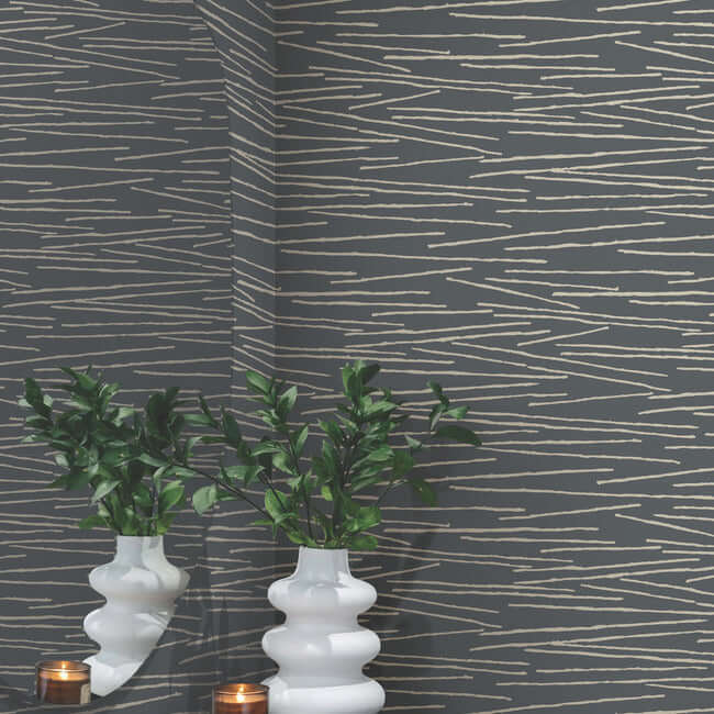 line-horizon-charcoal-wallpaper-york-wallcoverings-ev3940 - York Wallcoverings Wallpaper