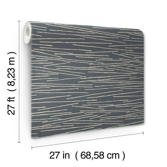 line-horizon-charcoal-wallpaper-york-wallcoverings-ev3940 - York Wallcoverings Wallpaper