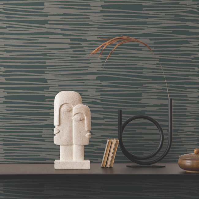 nikki-chu-water-reed-thatch-wallpaper-forest-silver-york-wallcoverings-ag2094