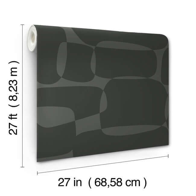 block-black-metallic-wallpaper-york-wallcoverings-ag2073 - York Wallcoverings Wallpaper
