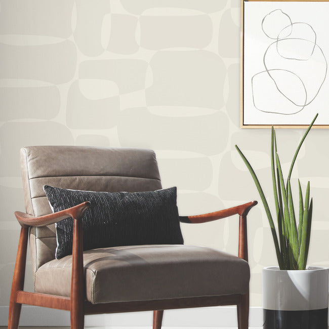 nikki-chu-block-wallpaper-caramel-cream-york-wallcoverings-ag2071