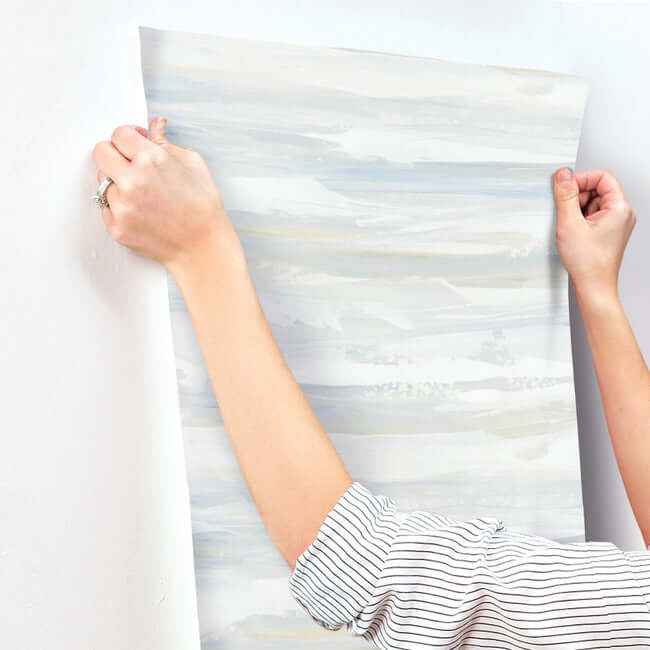 On The Horizon Blue & Yellow Wallpaper - York Wallcoverings - AG2010 - York Wallcoverings Wallpaper