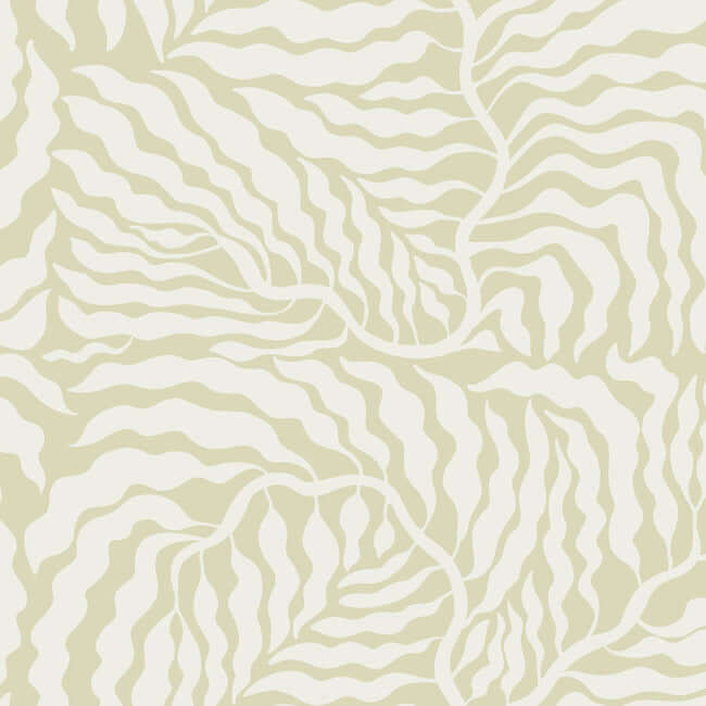 fern-fronds-light-green-white-wallpaper-york-wallcoverings-ag2065 - York Wallcoverings Wallpaper