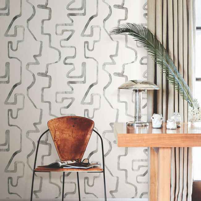 Abstract Aura Black Wallpaper - York Wallcoverings - AG2054 - York Wallcoverings Wallpaper