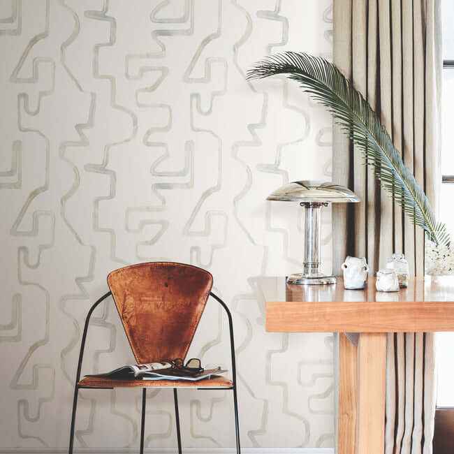 Abstract Aura Neutral Wallpaper - York Wallcoverings - AG2053 - York Wallcoverings Wallpaper