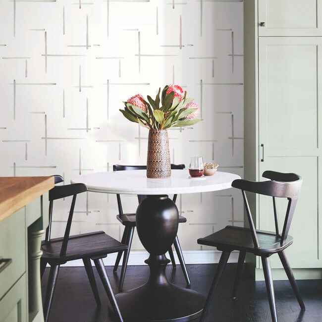 Gilded Sumi-E Orchid & Glint Wallpaper - York Wallcoverings - AG2040
