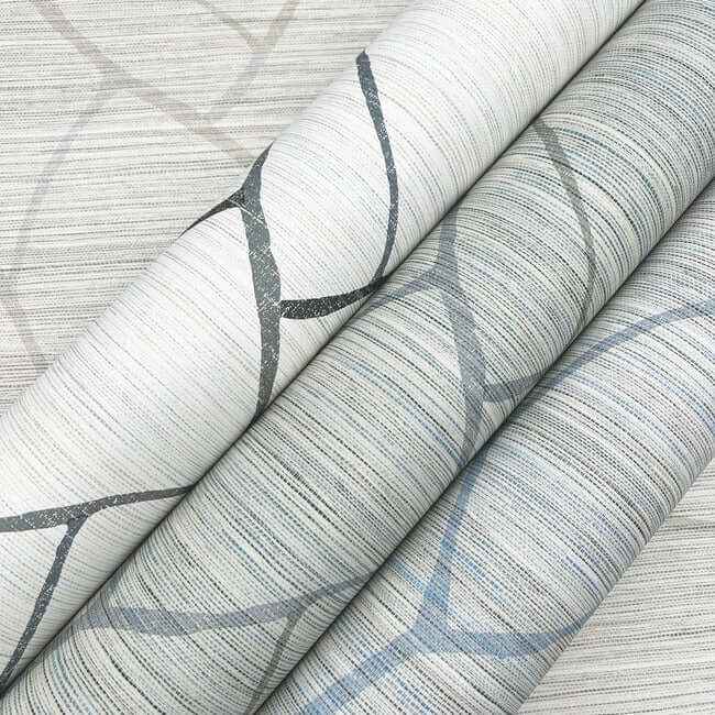 Raska Smokey Blue Wallpaper - York Wallcoverings - AG2086