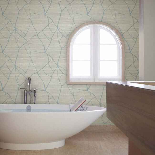 Raska Smokey Blue Wallpaper - York Wallcoverings - AG2086 - York Wallcoverings Wallpaper