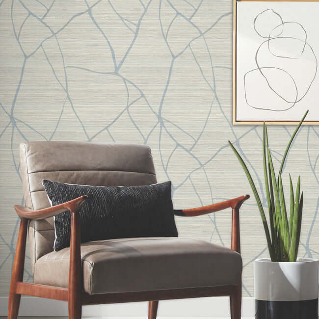 raska-smokey-blue-wallpaper-york-wallcoverings-ag2086 - York Wallcoverings Wallpaper