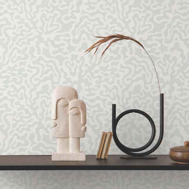 Nebulous Cloud Duck Egg Wallpaper - York Wallcoverings - AG2022 - York Wallcoverings Wallpaper
