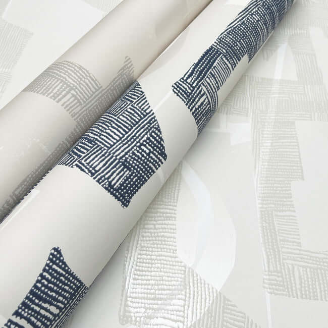 modern-tribal-almond-navy-wallpaper-york-wallcoverings-ag2104 - York Wallcoverings Wallpaper