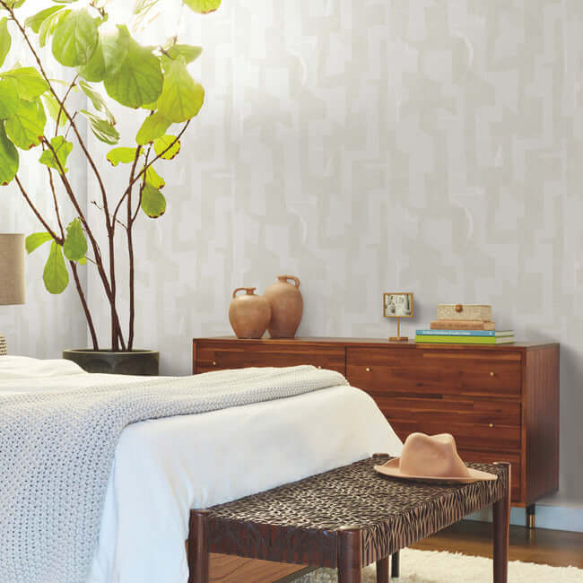 modern-tribal-dove-sand-wallpaper-york-wallcoverings-ag2102 - York Wallcoverings Wallpaper