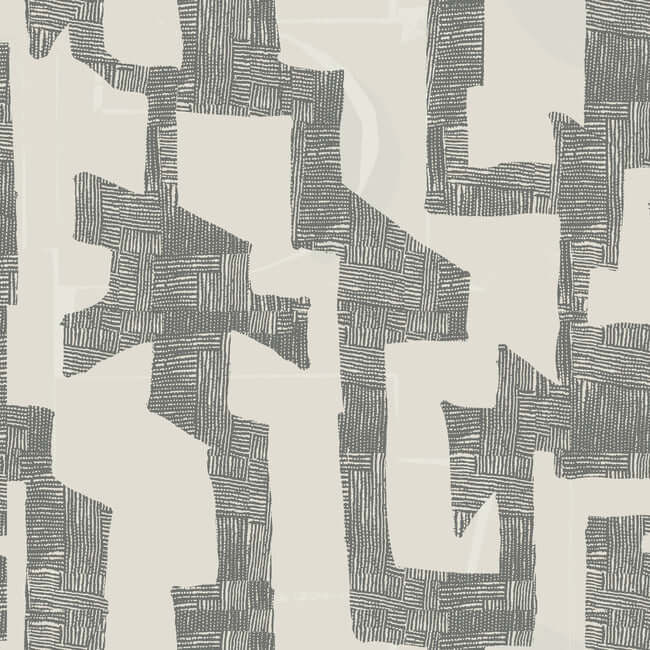 modern-tribal-linen-charcoal-wallpaper-york-wallcoverings-ag2101 - York Wallcoverings Wallpaper