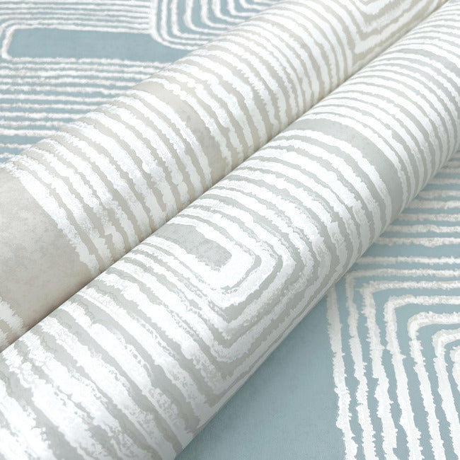 nikki-chu-zulu-thread-wallpaper-azure-gold-york-wallcoverings-ag2034