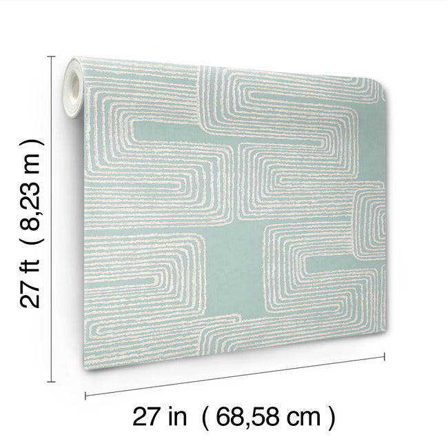 nikki-chu-zulu-thread-wallpaper-azure-gold-york-wallcoverings-ag2034