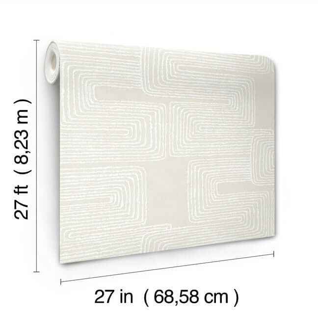 Zulu Thread Neutral & Pearl Wallpaper - York Wallcoverings - AG2036 - York Wallcoverings Wallpaper