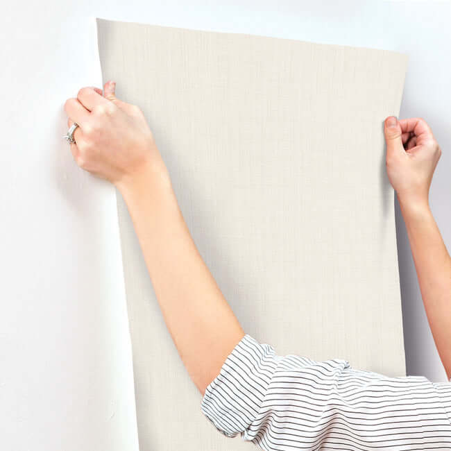 sofia-weave-wallpaper-cream-york-wallcoverings-si24980 - York Wallcoverings Wallpaper