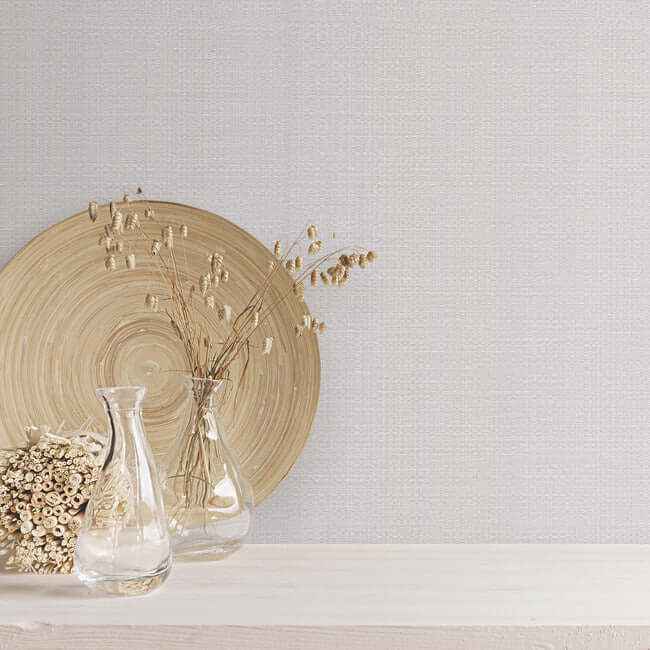 Bali Basketweave Warm Grey Wallpaper - York Wallcoverings - SI24923 - York Wallcoverings Wallpaper