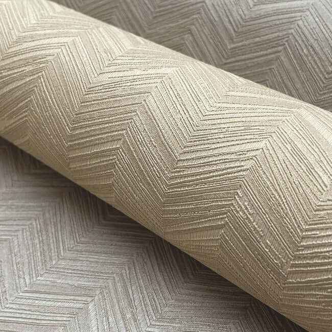 Raised Chevron Beige Wallpaper - York Wallcoverings - SI25361 - York Wallcoverings Wallpaper