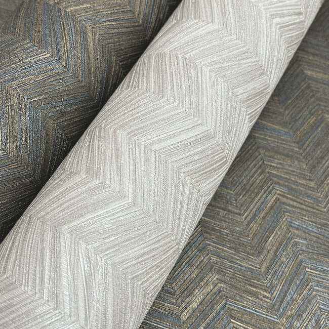 Raised Chevron Royal Blue Wallpaper - York Wallcoverings - SI25364 - York Wallcoverings Wallpaper