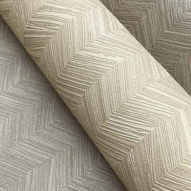 Raised Chevron Taupe Wallpaper - York Wallcoverings - SI25362 - York Wallcoverings Wallpaper