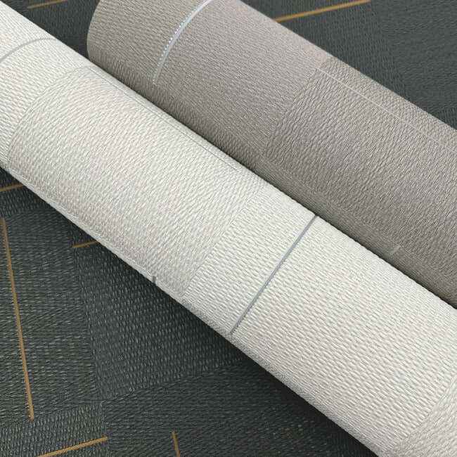 Geo Block Weave Black Wallpaper - York Wallcoverings - SI24905 - York Wallcoverings Wallpaper