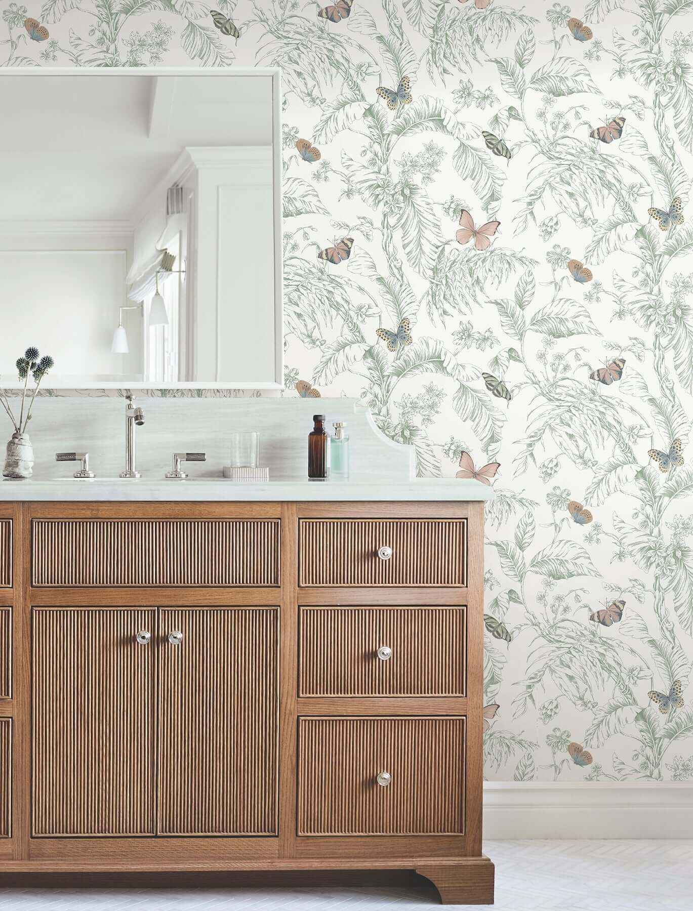 Papillon Blush Wallpaper - York Wallcoverings - RT7930 - York Wallcoverings Wallpaper
