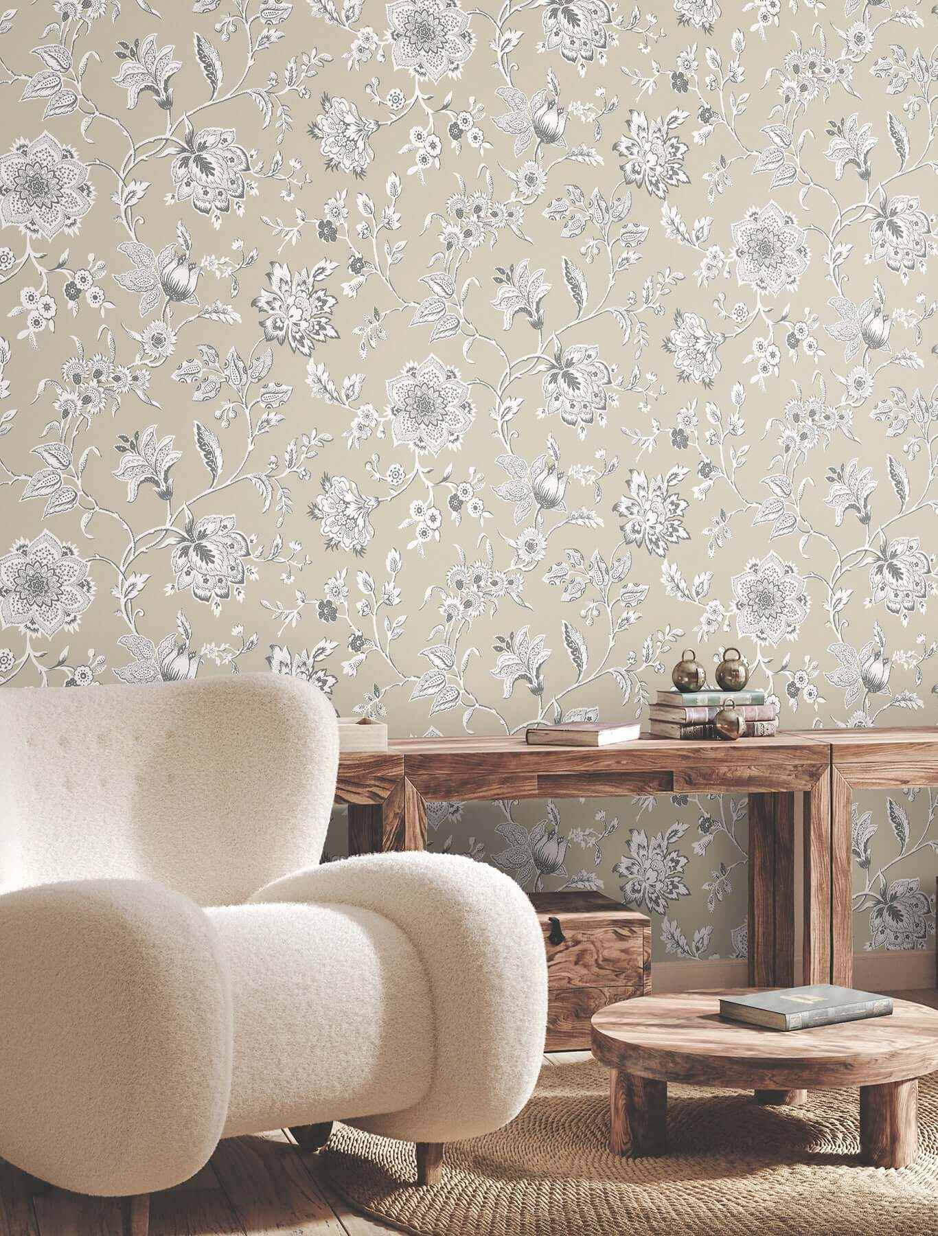 Sutton Taupe Wallpaper - York Wallcoverings - RT7822 - York Wallcoverings Wallpaper