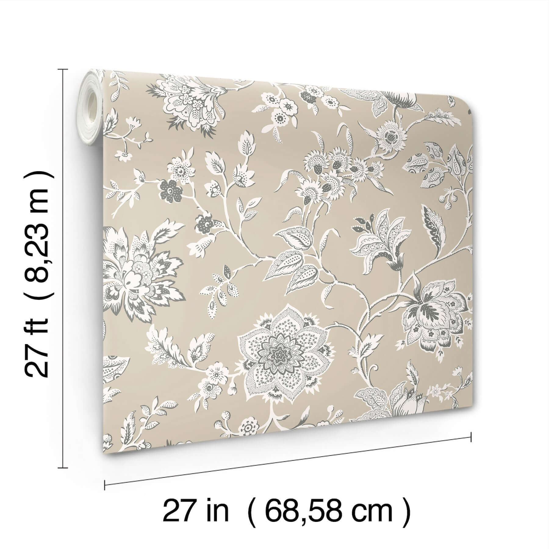 sutton-wallpaper-taupe-york-wallcoverings-rt7822 - York Wallcoverings Wallpaper