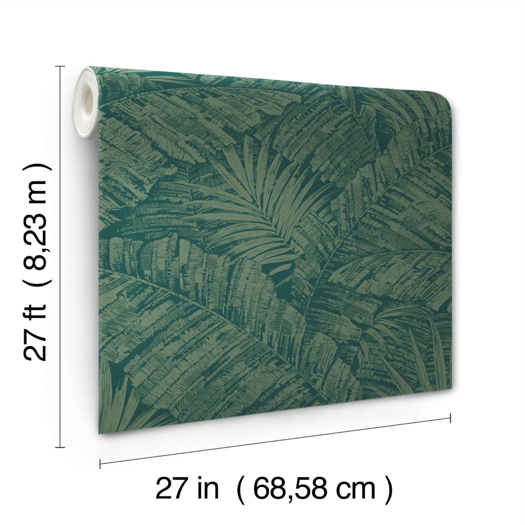 palm-cove-toile-wallpaper-emerald-forest-york-wallcoverings-rt7924 - York Wallcoverings Wallpaper