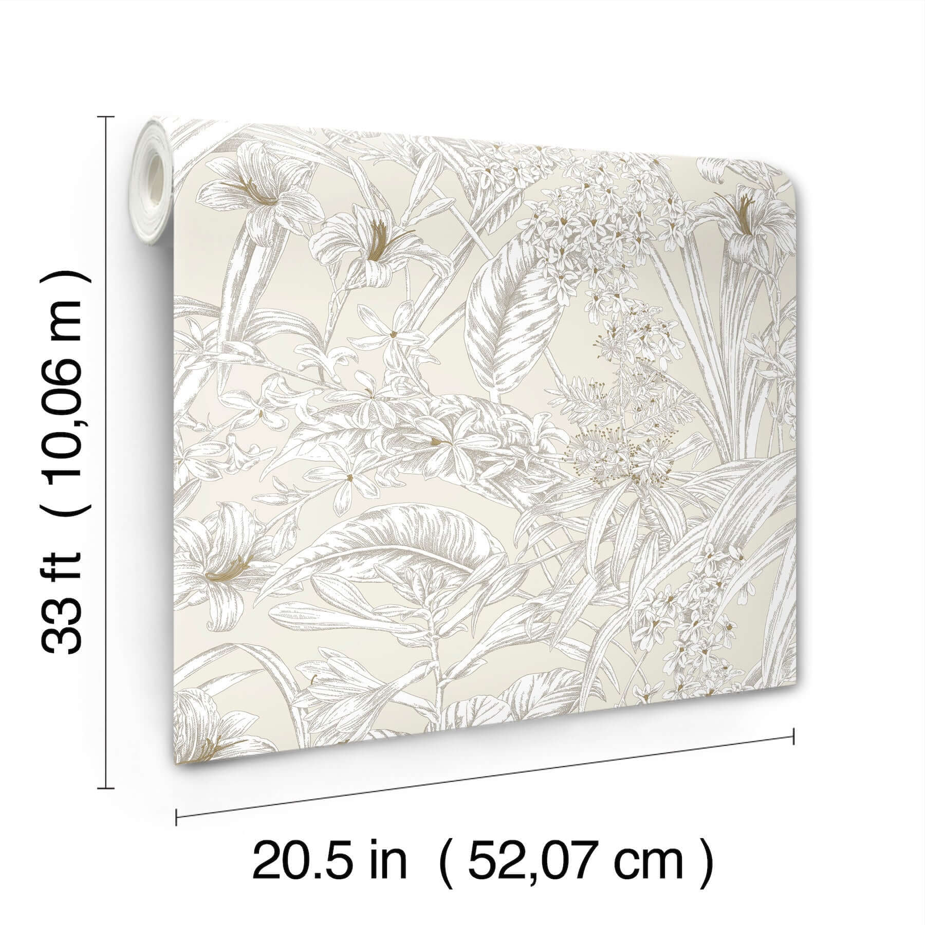 orchid-conservatory-toile-wallpaper-beigetaupe-york-wallcoverings-rt7883 - York Wallcoverings Wallpaper