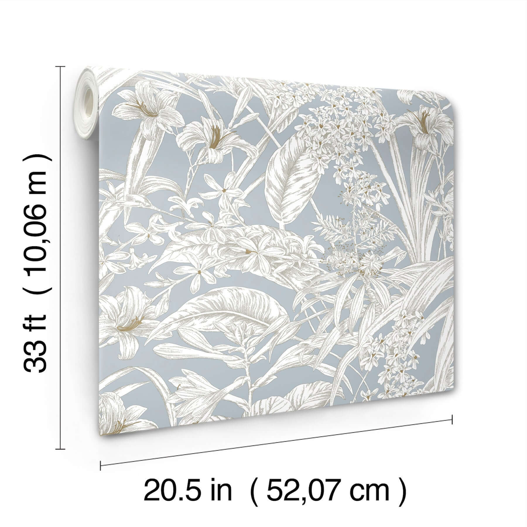 orchid-conservatory-toile-wallpaper-bluetaupe-york-wallcoverings-rt7884 - York Wallcoverings Wallpaper