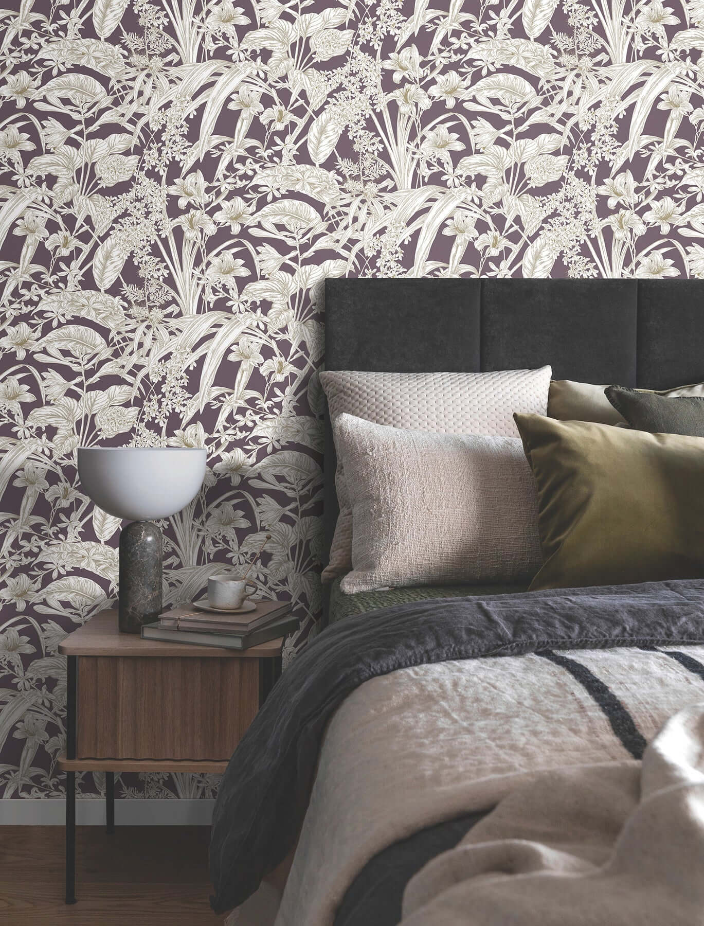 orchid-conservatory-toile-wallpaper-mulberry-york-wallcoverings-rt7881 - York Wallcoverings Wallpaper