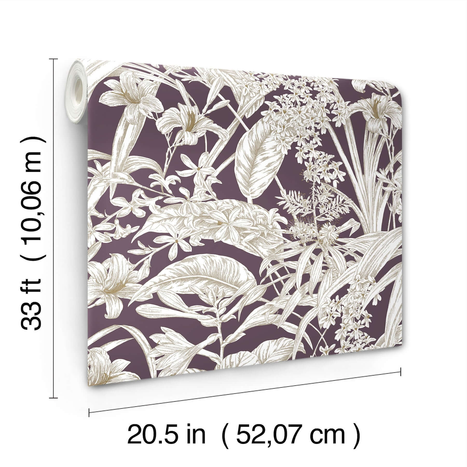 orchid-conservatory-toile-wallpaper-mulberry-york-wallcoverings-rt7881 - York Wallcoverings Wallpaper