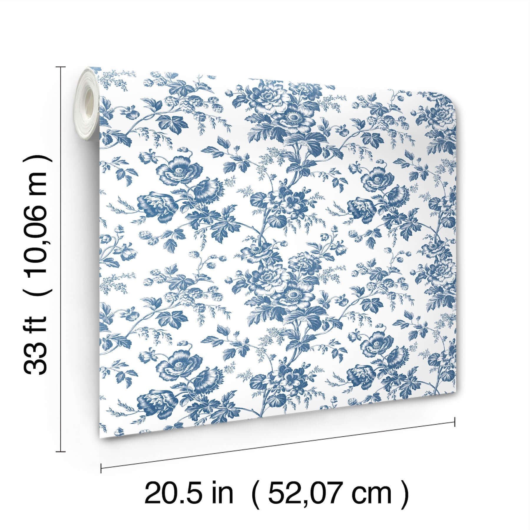 anemone-toile-wallpaper-navy-york-wallcoverings-rt7873 - York Wallcoverings Wallpaper