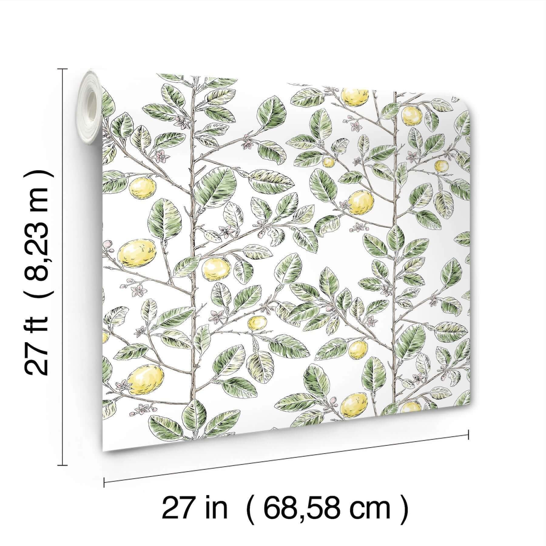 limoncello-toile-wallpaper-green-york-wallcoverings-rt7911 - York Wallcoverings Wallpaper