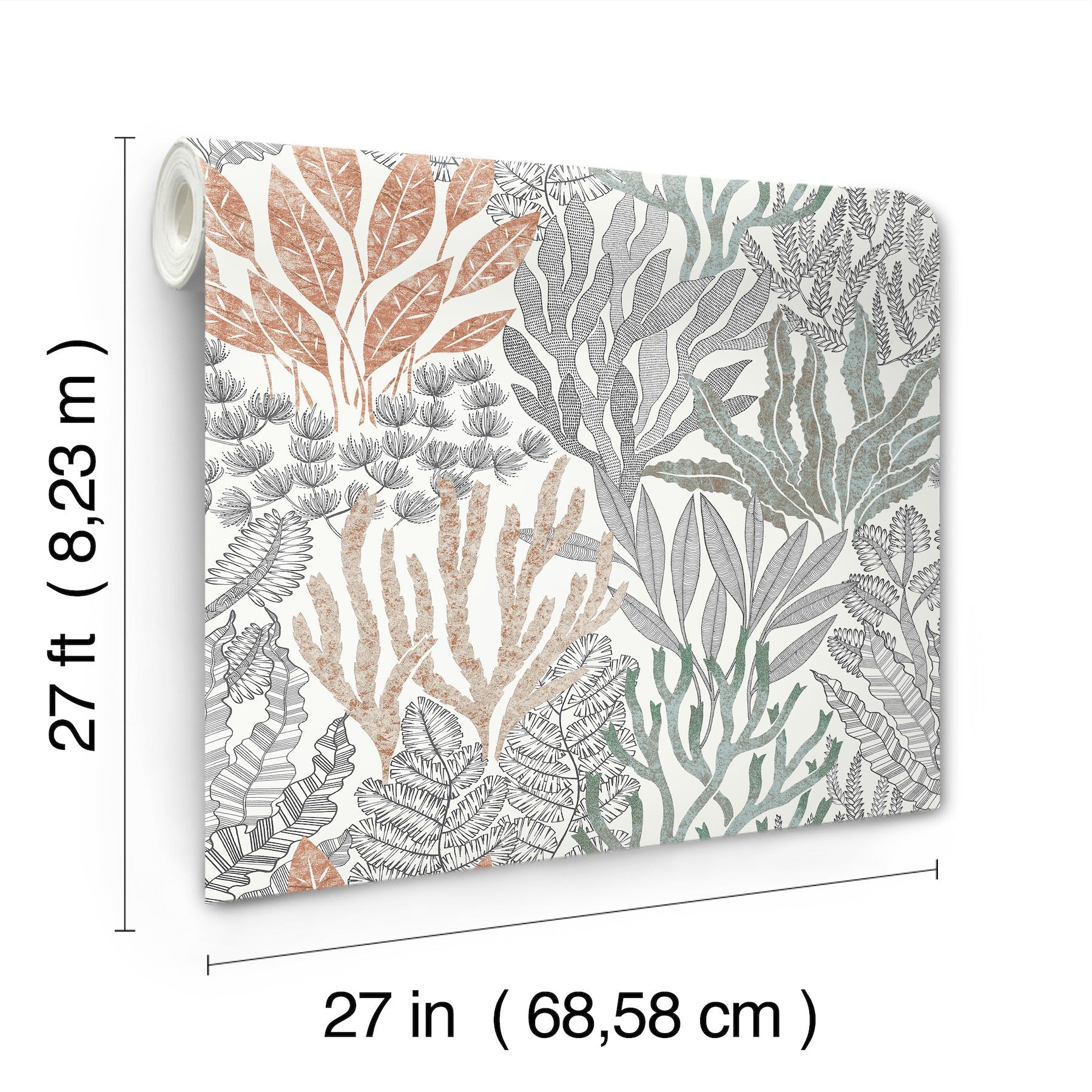 coral-leaves-wallpaper-coral-black-york-wallcoverings-rt7801