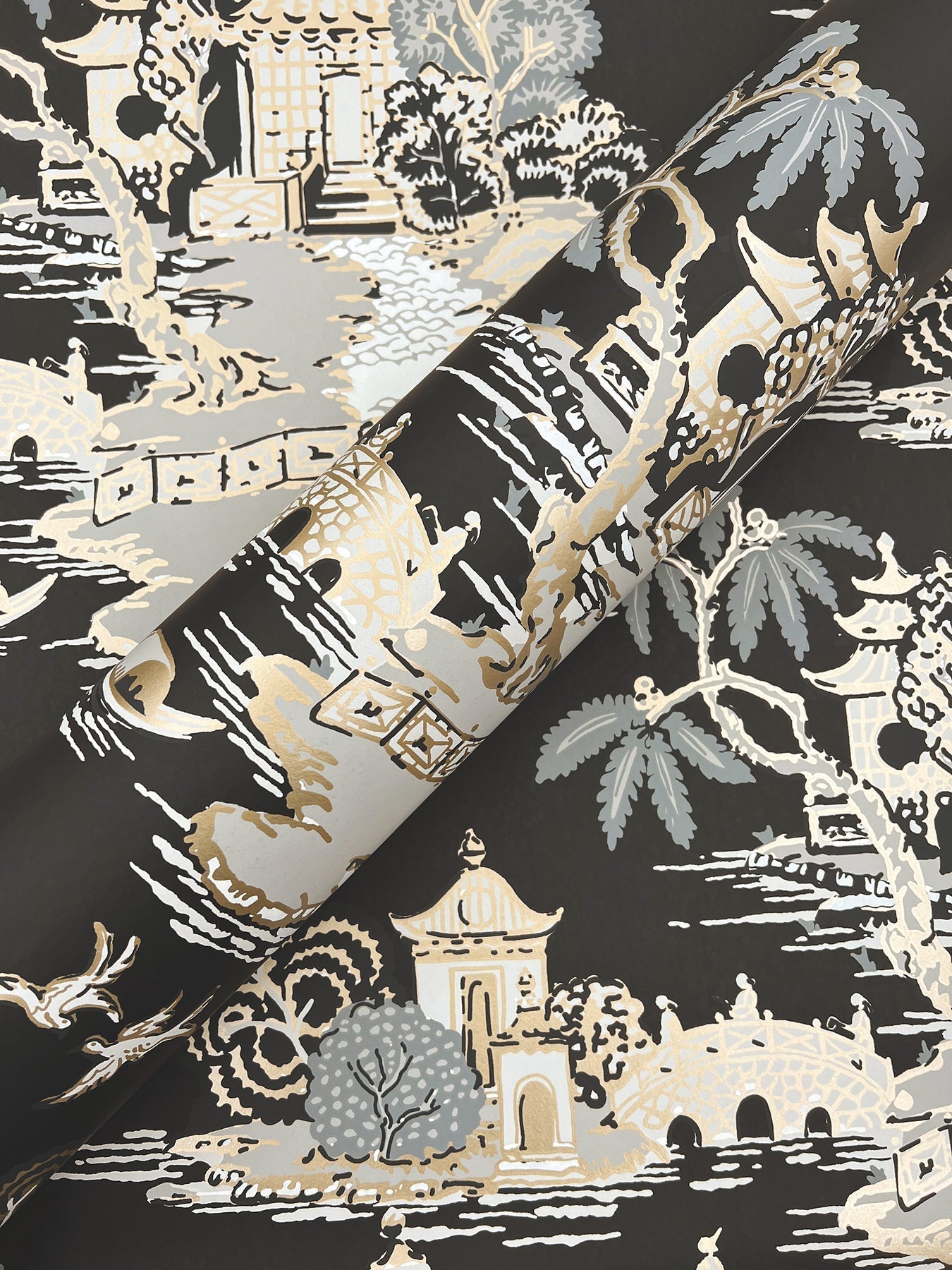 pagoda-and-sampan-scenic-wallpaper-black-york-wallcoverings-rt7902