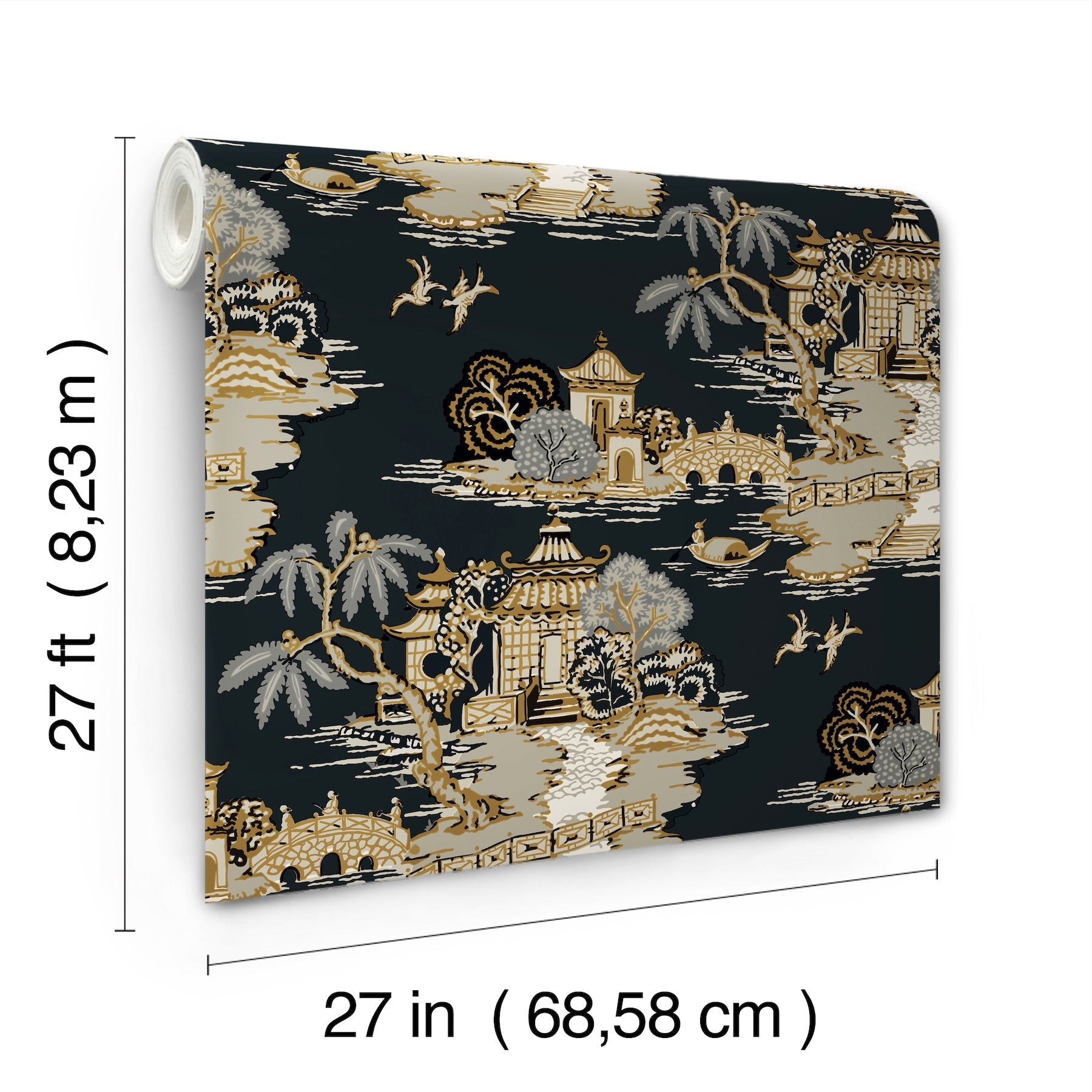 pagoda-and-sampan-scenic-wallpaper-black-york-wallcoverings-rt7902