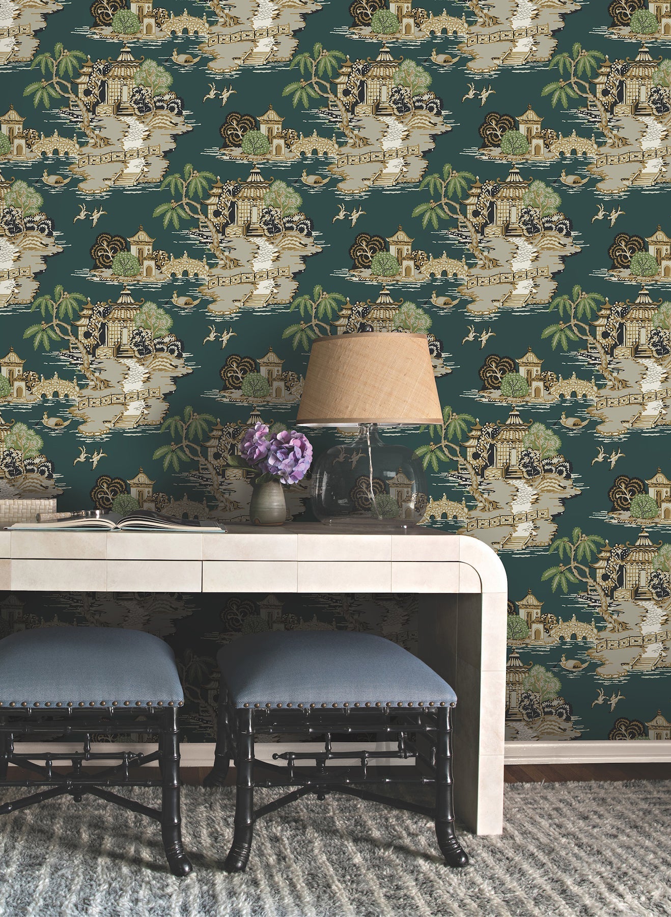 pagoda-and-sampan-scenic-wallpaper-forest-york-wallcoverings-rt7903